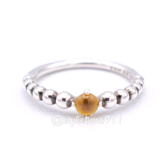 Authentic Pandora November Honey Beaded Ring -198867C11 - Picture 2 of 8